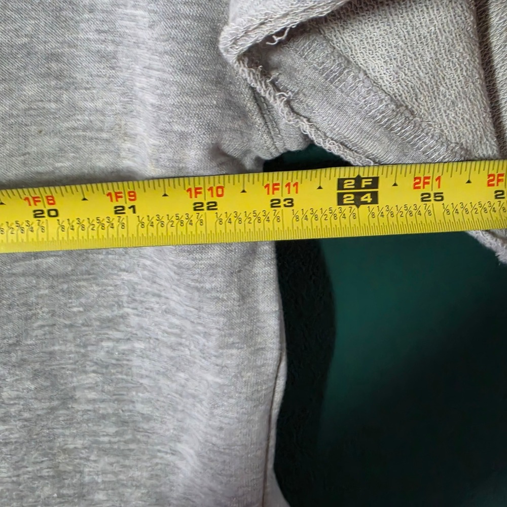 Wild Fable Heathered Grey Cropped Short Sleeve Sweatshirt XXL Raw Hem Crewneck - Picture 2 of 7
